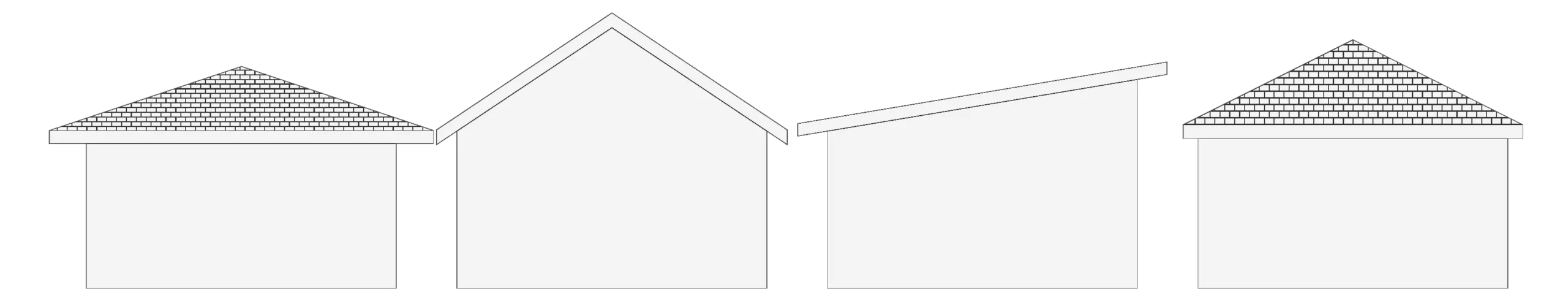different rooflines in cad software