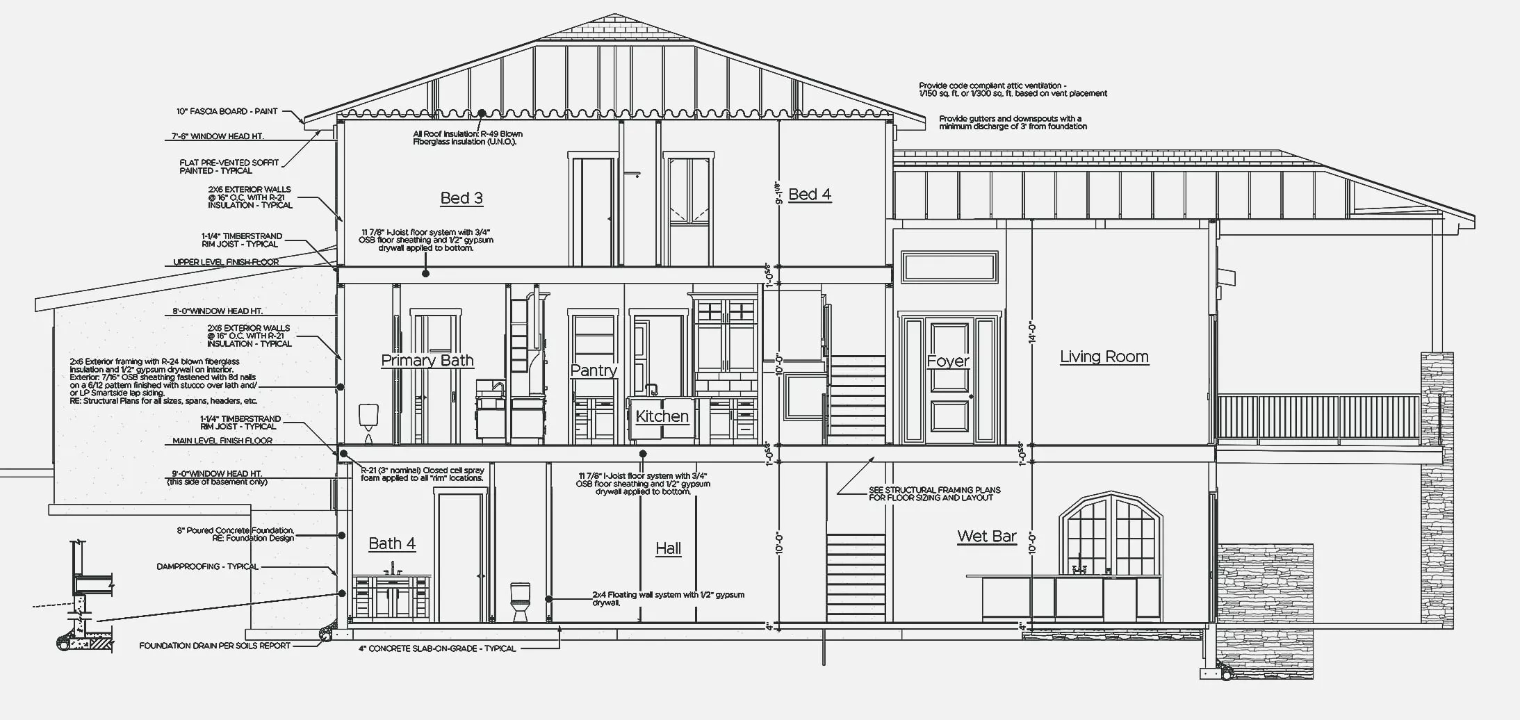 blueprint section view