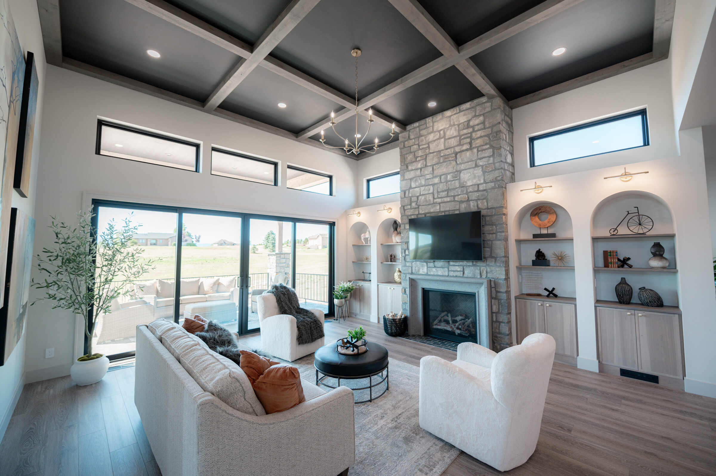 Elk Ridge Custom Home Living Room